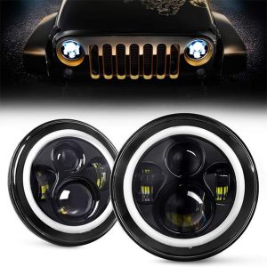 7 ιντσών Led Halo φώτα για Jeep Wrangler JK CJ TJ Harley Davidson Hummer H2 Royal Enfield Αξεσουάρ Αυτοκινήτων