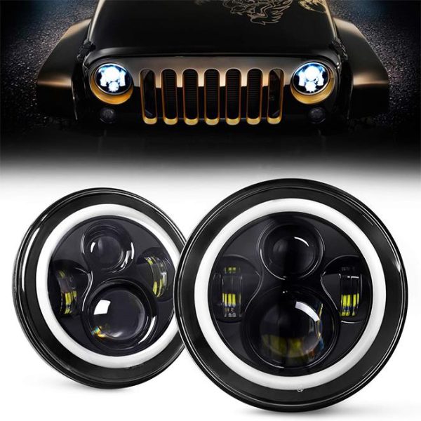 7 ιντσών Led Halo φώτα για Jeep Wrangler JK CJ TJ Harley Davidson Hummer H2 Royal Enfield Αξεσουάρ Αυτοκινήτων