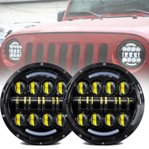 7 ιντσών οδήγησε προβολέα 80W για Jeep Wrangler JK με το σημερινό φως πορείας