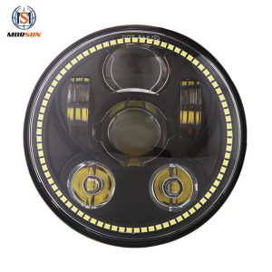 DOT E-Mark Εγκρίθηκε 5 3/4 ιντσών Led προβολέα με DRL Halo Για Harley-Davison