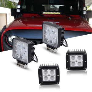 E-Mark 16W LED φωτός εργασίας Spot / πλημμύρα τετράγωνο τετράγωνο εργαστηριακή λάμπα για Off-Road για Jeep