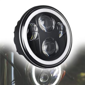 Morsun 40w 5 προβολέας προβολέων LED 3/4 ιντσών για προβολείς μοτοσικλετών Harley Davidson Μαύρο χρώμιο