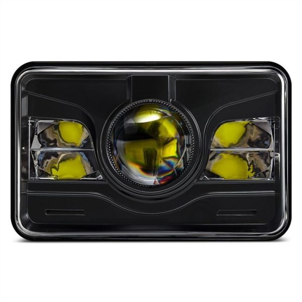 Προβολείς Morsun 4x6 Square LED για προβολέα Kenworth T800 T400 Black Chrome