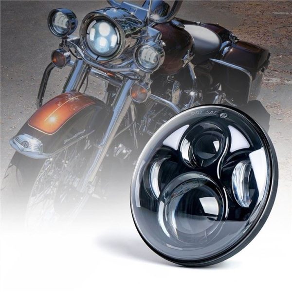 Morsun 5.75inch στρογγυλός προβολέας για harley Davidson 12v 24v H4 προβολέας