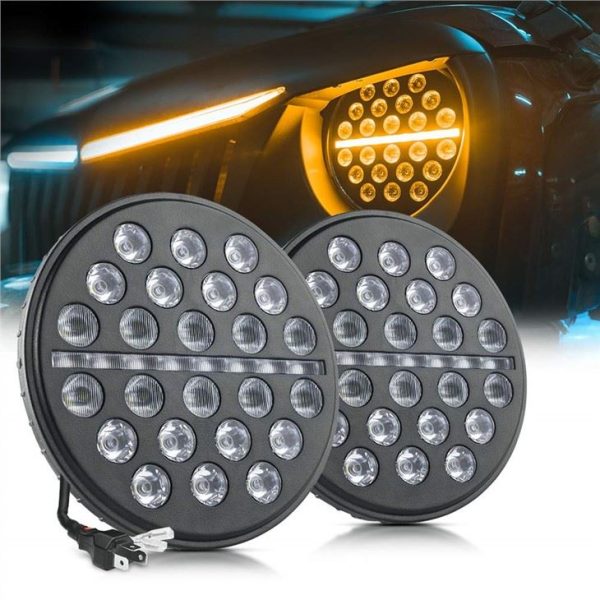 Morsun 7 ιντσών στρογγυλός προβολέας LED για Jeep JK Wrangler High Low Beam DRL Light Signal Light