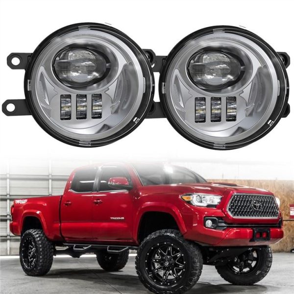 Morsun Μαύρο χρώμιο 12V LED φως ομίχλης για toyota 2016 2017 2018 2019 Tacoma