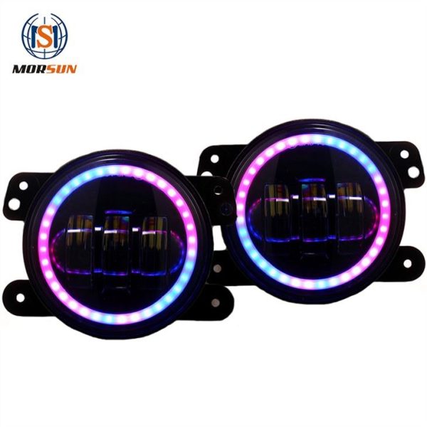 Morsun Phone APP Ελεγχόμενο LED Fog Light For Jeep Wrangler JK LJ TJ RGB Multi Function