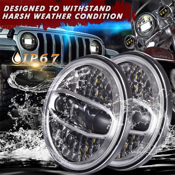 Νέο ζεστό πώληση 7 ιντσών 108W LED προβολέας για Jeep Wrangler Jk Αξεσουάρ μοτοσικλετών για Harley